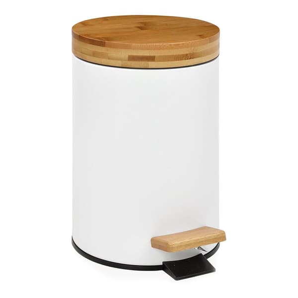Pedalhink Andrea House Vit Matt Metall Bambu 3 L (Ø 17 x 26 cm)
