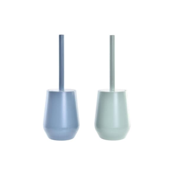 Toalettborste DKD Home Decor Grön polystyren 12 x 12 x 34,5 cm (2 antal)