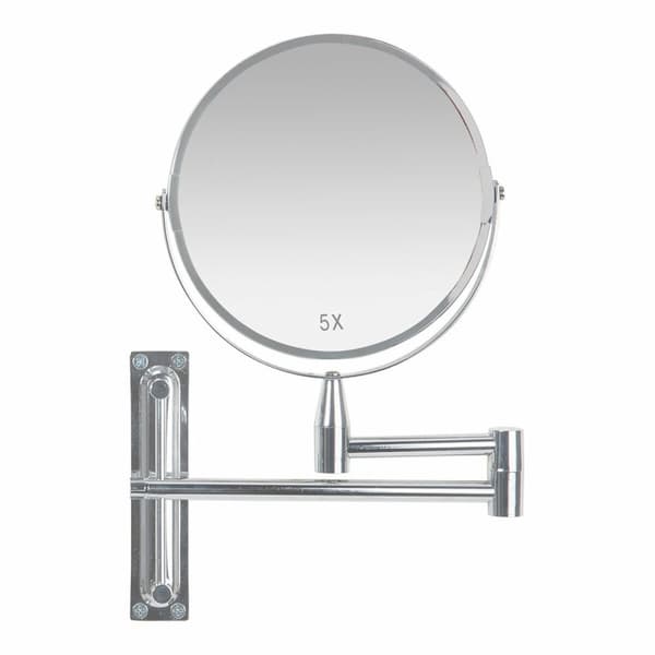 Förstorande Spegel Andrea House Utdragbar Kromad Silvrig Metall (39 x 3 x 26,5 cm)