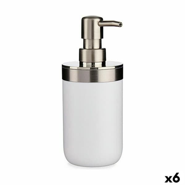 Tvåldispenser Berilo BP15-001-2 Vit Silvrig Plast 350 ml 8 x 17 x 9 cm (6 antal)