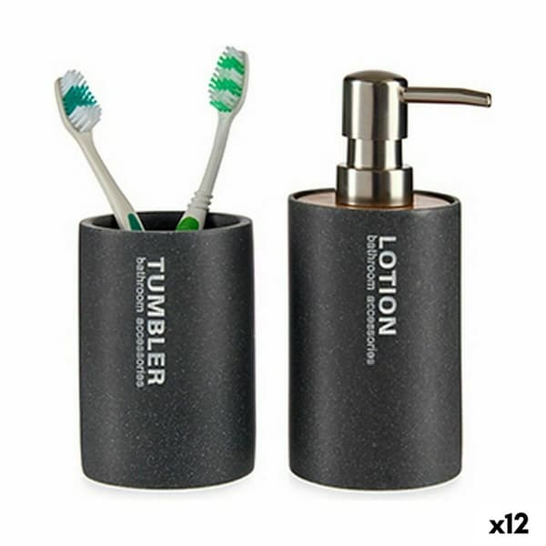 Tvåldispenser Berilo 77933 Grå Harts 350 ml 7,3 x 16,5 x 8 cm (12 antal)