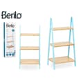 Miniatyrbild 3 av 5: Badrumshyllor Berilo WR5504-3-433 Blå Naturell 40,3 x 81,5 x 30 cm