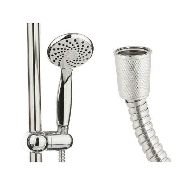 Duschset Berilo 168 Vit Silvrig Metall