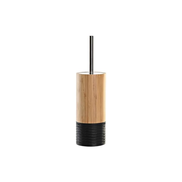 Toiletbørste DKD Home Decor Sort Natur Bambus 10 x 10 x 36,8 cm