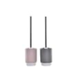 Miniatyrbillede 1 af 3: Toiletbørste DKD Home Decor Grå Pink Sølvfarvet Lyserød Metal Aluminium Dolomite Urban 9,8 x 9,8 x 39 cm (2 enheder)