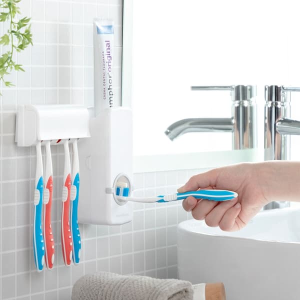 Tandpastadispenser med Tandbørsteholder Diseeth InnovaGoods