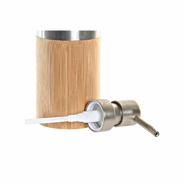 Conjunto de Banho DKD Home Decor Sølvfarvet Natur Bambus polypropylen 7 x 7 x 17 cm (2 enheder)