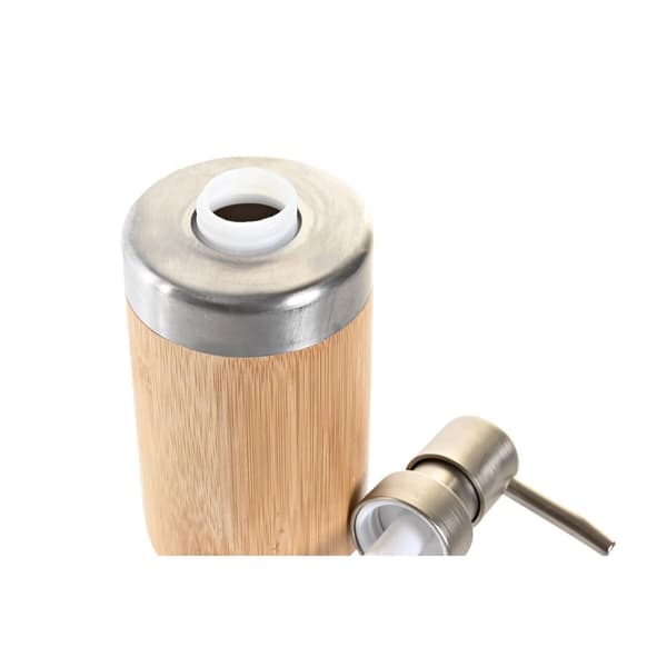 Conjunto de Banho DKD Home Decor Sølvfarvet Natur Bambus polypropylen 7 x 7 x 17 cm (2 enheder)