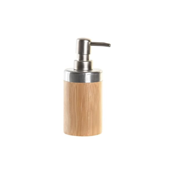 Conjunto de Banho DKD Home Decor Sølvfarvet Natur Bambus polypropylen 7 x 7 x 17 cm (2 enheder)