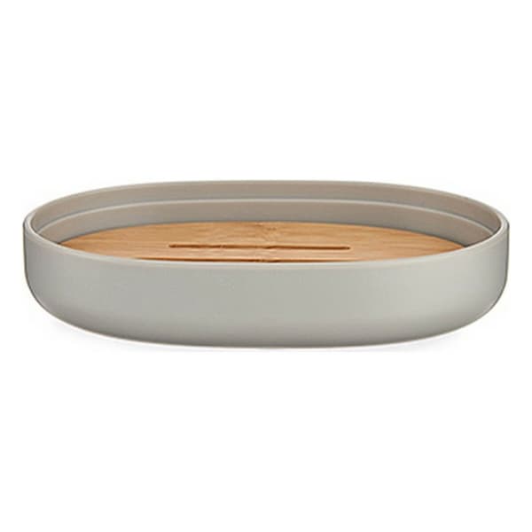 Sæbeskål Berilo BP16-104G Brun Grå Bambus polypropylen 9,5 x 2,5 x 13 cm (6 enheder)
