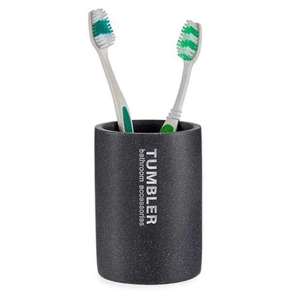 Tandbørsteholder Berilo Tumbler Grå Harpiks 7,5 x 10,2 x 7,5 cm (12 enheder)