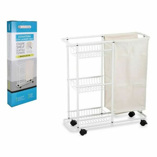 Badeværelse reol Confortime Laundry Bag Metal 69 x 22,5 x 75 cm (3 enheder) (69 x 22.5 x 75 cm)
