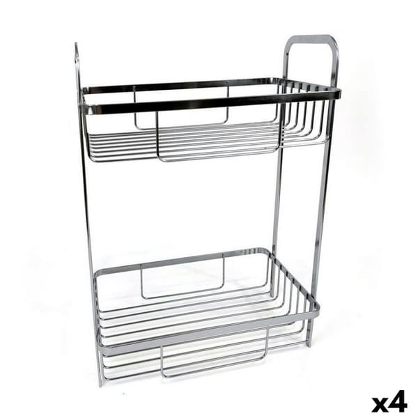 Badeværelse reol Confortime Chromed Sølvfarvet 29 x 18 x 39 cm (4 enheder)
