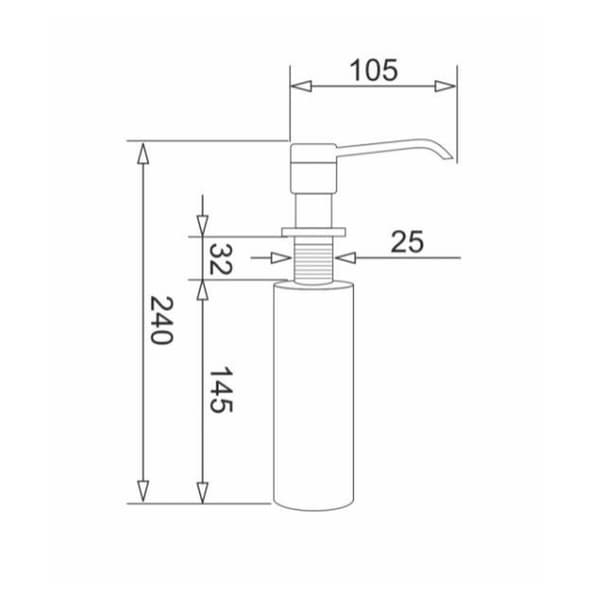 Sæbedispenser Pyramis DP-01 028102501 chrom Krom