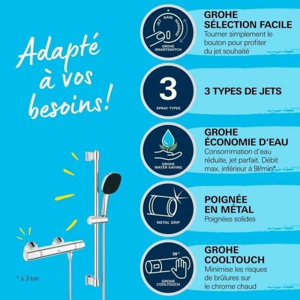 Søjler til brusebade Grohe Precision Trend
