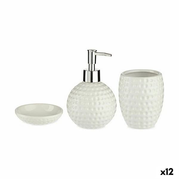Conjunto de Banho Berilo DW29153-1 Hvid Keramik (12 enheder)