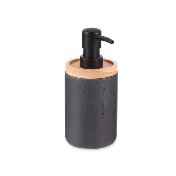 Sæbedispenser Berilo B5456BC-1 - 444 Sort Træ Harpiks Plastik 9,5 x 18,5 x 7,8 cm (6 enheder)