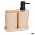 Miniatyrbillede 1 af 3: Conjunto de Banho Berilo B8108-S3-BEIGE Sort Beige polypropylen (12 enheder)
