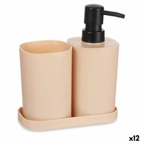 Conjunto de Banho Berilo B8108-S3-BEIGE Sort Beige polypropylen (12 enheder)