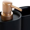 Miniatyrbilde 2 av 2: Badesett DKD Home Decor Svart Gyllen PVC Harpiks Glam 8,5 x 6 x 18 cm (2 enheter)