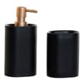 Miniatyrbilde 1 av 2: Badesett DKD Home Decor Svart Gyllen PVC Harpiks Glam 8,5 x 6 x 18 cm (2 enheter)