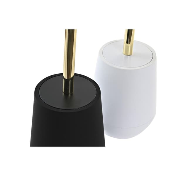 Dobørste DKD Home Decor Hvit Svart Rustfritt stål polystyren 12 x 12 x 34,5 cm (2 enheter)