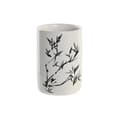 Miniatyrbilde 1 av 2: Tannbørste-holder DKD Home Decor Hvit Svart Gummitre Steintøy 7,6 x 7,6 x 11 cm (12 enheter)