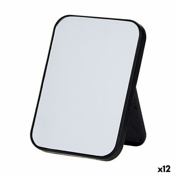 Speil med Støtte Berilo 48727 Hvit Svart polypropylen 1,7 x 20 x 14 cm (12 enheter)