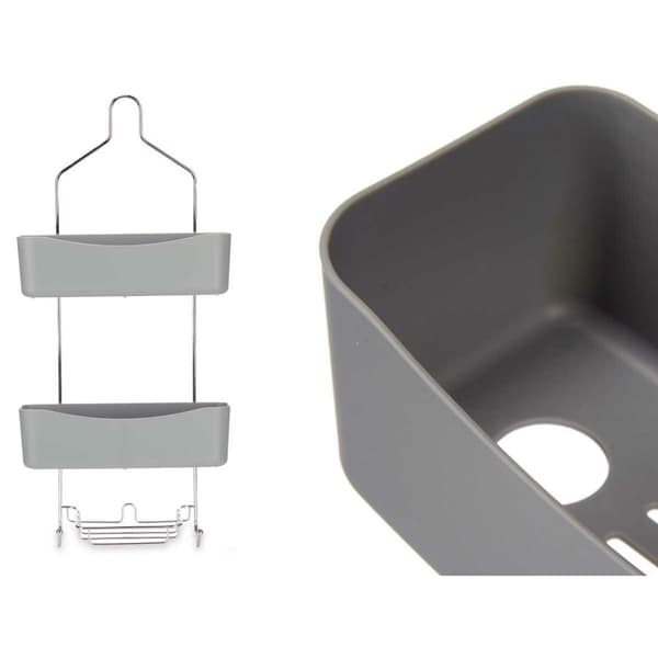 Baderomshyller Berilo W7072 - 383 Grå Metall Plast 28 x 60 x 14 cm (6 enheter)