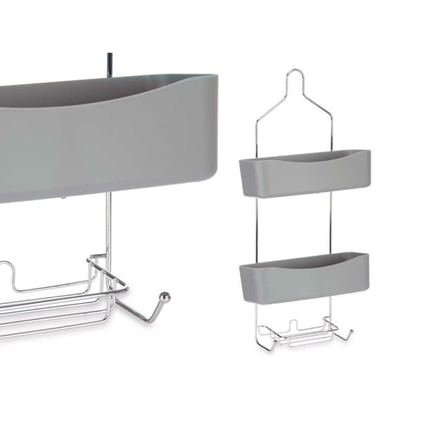 Baderomshyller Berilo W7072 - 383 Grå Metall Plast 28 x 60 x 14 cm (6 enheter)