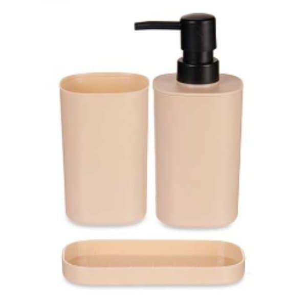 Badesett Berilo B8108-S3-BEIGE Svart Beige polypropylen (12 enheter)