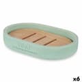 Pikkukuva 1 / 4: Saippuakuppi Berilo B5456BC-4 - 456 Mintunvihreä Hartsi Bambu 12,5 x 2,5 x 8,5 cm (6 osaa)