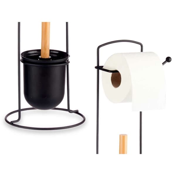 Toiletpapirholder Berilo W2930APB - 405 Sort 17 x 57 x 16,5 cm (6 enheder)