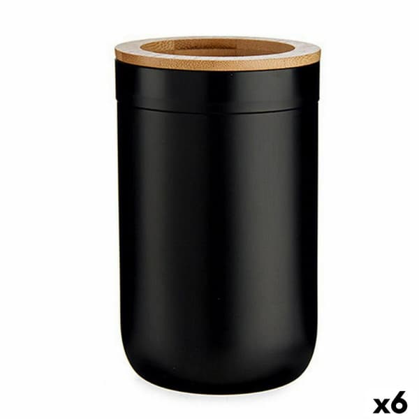 Hammasharjateline Berilo BP16-103BK Ruskea Musta Luonnollinen Bambu polypropeeni 7,7 x 11,5 x 7,7 cm (6 osaa)