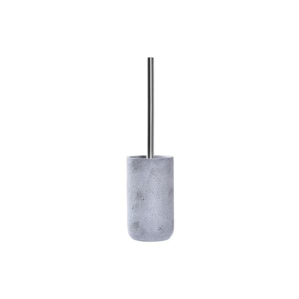 Toiletbørste DKD Home Decor Grå Sølvfarvet Rustfrit stål Cement Scandi 10 x 10 x 40 cm