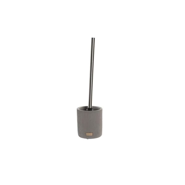 Toiletbørste DKD Home Decor Grå Cement Rustfrit stål 10 x 10 x 36 cm