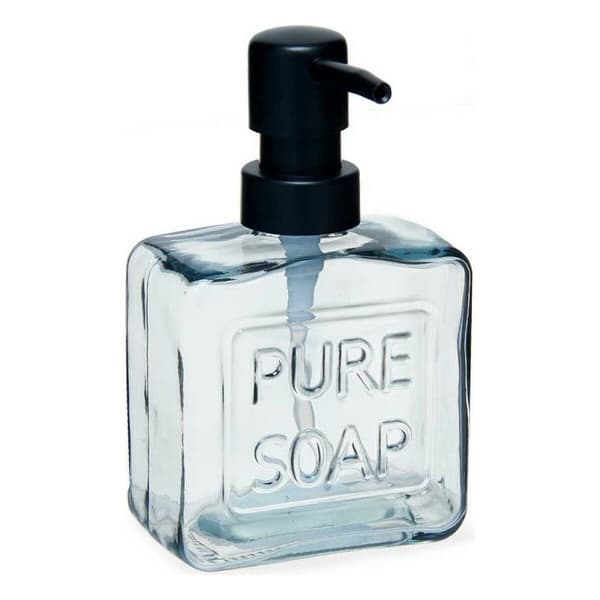 Sæbedispenser Pure Soap 250 ml Krystal Sort Plastik (12 enheder)