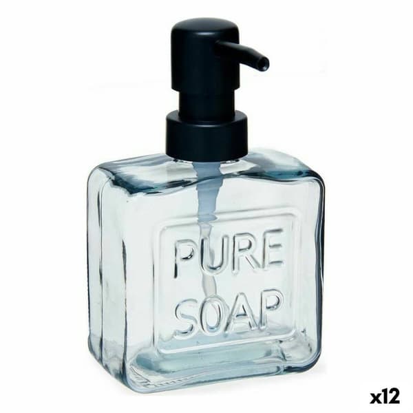 Sæbedispenser Pure Soap 250 ml Krystal Sort Plastik (12 enheder)