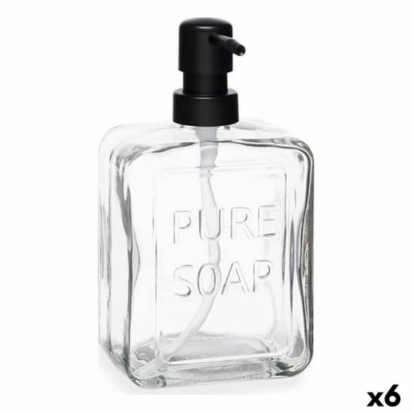Sæbedispenser Berilo Pure Soap Gennemsigtig Krystal Plastik 570 ml 10 x 18 x 6 cm (6 enheder)