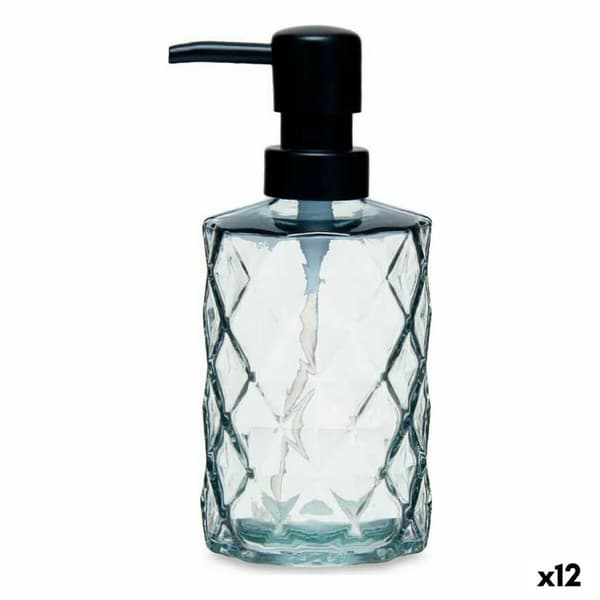 Sæbedispenser Berilo CN-B5463VB-1-368 Sort Krystal Plastik Diamant 410 ml 9 x 18 x 7 cm (12 enheder)