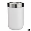 Miniatyrbillede 1 af 2: Tandbørsteholder Berilo BP15-002-2 Hvid Sølvfarvet Plastik 7,7 x 11,2 x 7,7 cm (6 enheder)