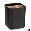 Miniatyrbillede 1 af 2: Tandbørsteholder Berilo B9041-BLACK Sort Bambus polypropylen 9 x 11 x 9 cm (6 enheder)