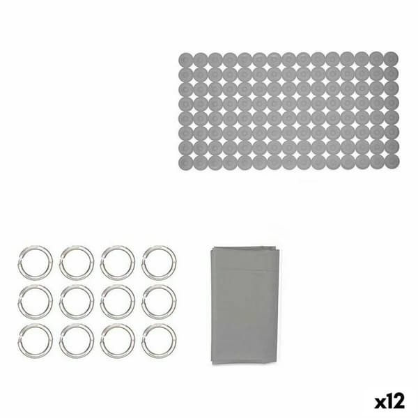 Conjunto de Banho Berilo CN-B6032A-GREY Grå PVC Polyetylen EVA (12 enheder)
