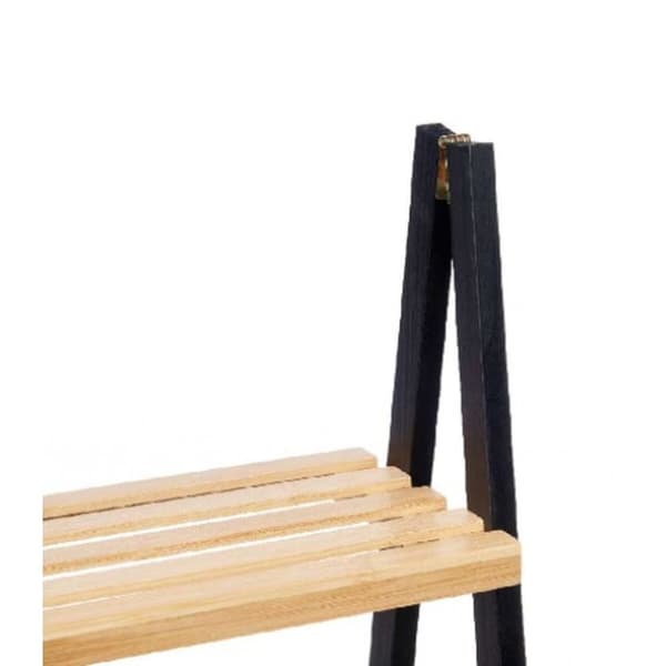 Badeværelse reol Berilo WR5504-3-430 Sort Natur 40,3 x 81,5 x 30 cm