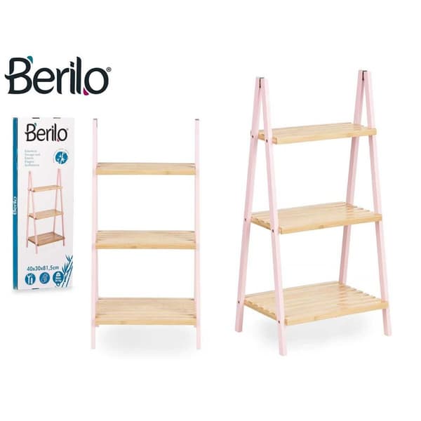 Badeværelse reol Berilo WR5504-3-434 Pink Natur 40,3 x 81,5 x 30 cm