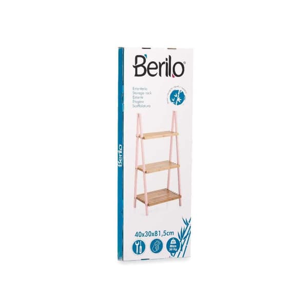 Badeværelse reol Berilo WR5504-3-434 Pink Natur 40,3 x 81,5 x 30 cm