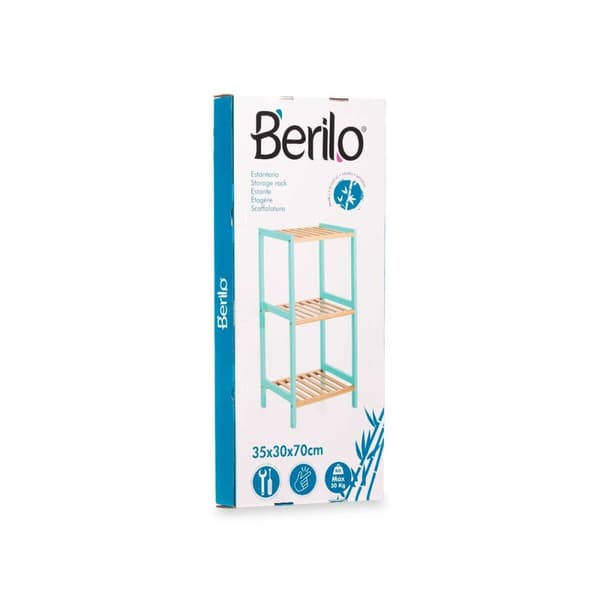 Badeværelse reol Berilo WR5503-3-466 Natur Mint 35 x 30 x 70 cm