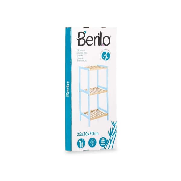 Badeværelse reol Berilo WR5503-3-467 Blå Natur 35 x 30 x 70 cm