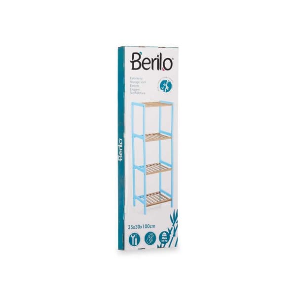 Badeværelse reol Berilo WR5503-4-462 Blå Natur 35 x 30 x 100 cm