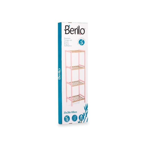 Badeværelse reol Berilo WR5503-4-463 Pink Natur 35 x 30 x 100 cm